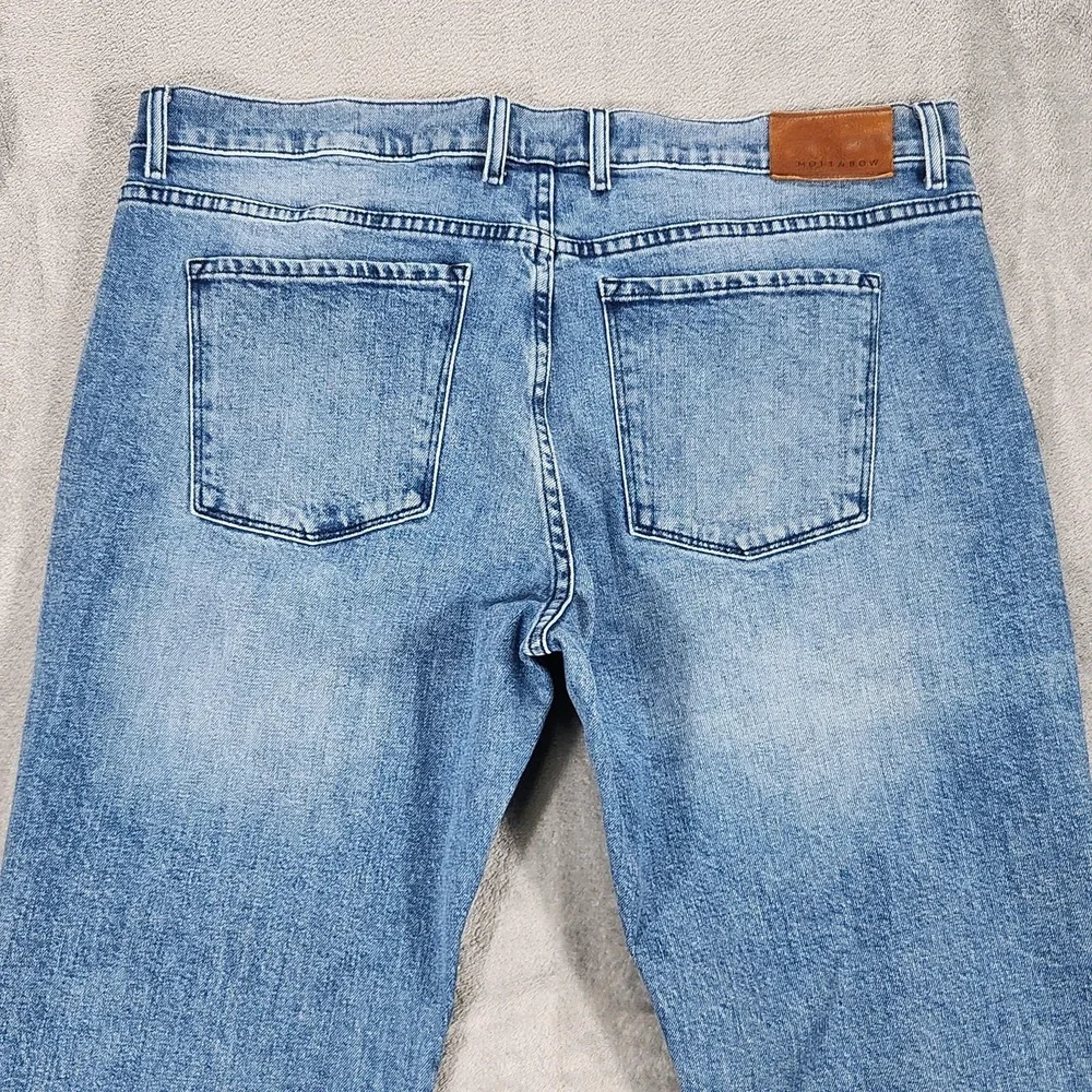 Mott & Bow Warren Slim‎ Straight Jeans Mens 38x32 Blue Stretch Denim Medium Wash